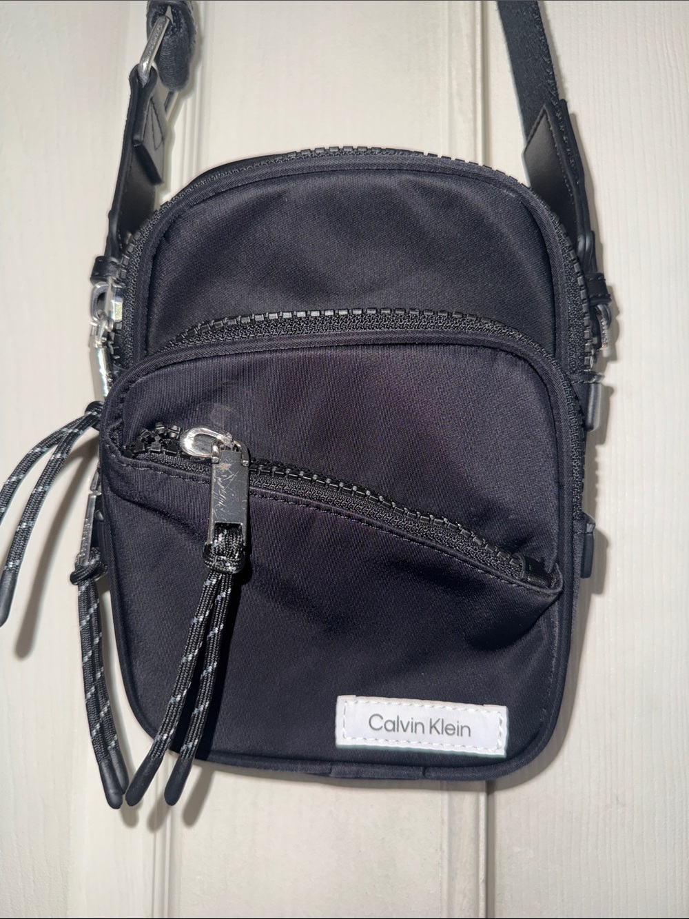 Calvin Klein Evie Black Nylon Crossbody Bag - Picture 3 of 9